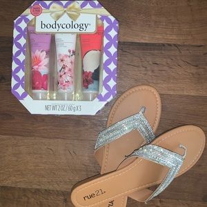 BodyCology body cream and/or Rue 21 sandals
